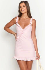 Elara Light Pink Mini Dress