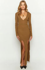 Lioness Opulence Camel Maxi Dress