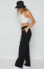 Malcolm Black Straight Leg Pants