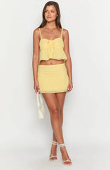 Zyra Yellow Crop Top