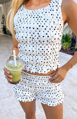 Tango White Polka Dot Shorts