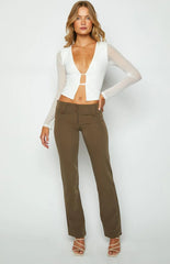 Onnika White Long Sleeve Top