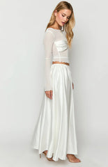Clementine White Maxi Skirt