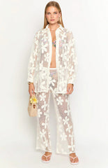 Bronwyn White Long Sleeve Mini Dress