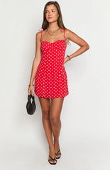 Penny Lane Red Polka Dot Mini Dress