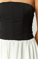 Draven Black And White Corset Mini Dress