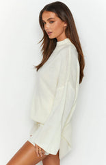 SNDYS Seeker White Knit Top