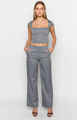 Louis Grey Striped Top