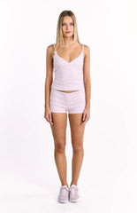 Sweetie White and Pink Stripe Shorts