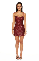 Penny Lane Red Sequin Mini Dress