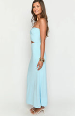 Kain Blue Strapless Maxi Dress
