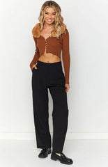 Malcolm Black Straight Leg Pants