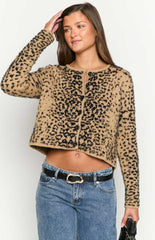 Kahli Leopard Print Cardigan
