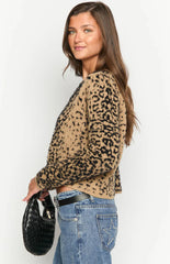 Kahli Leopard Print Cardigan