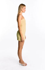 Oliva Butter Yellow Strapless Mini Dress