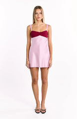 Morgan Pink Contrast Party Mini Dress