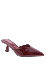Morley Cherry Red Patent Mule Heels
