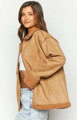 Willow Brown Suede Fur Jacket