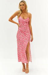 Eternal Pink Floral Formal Maxi Dress