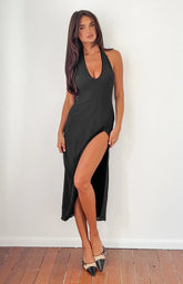 Portia Black Maxi Dress