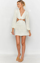 Cleo Crochet Dress White