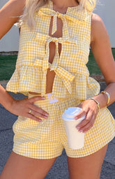 Baxter Yellow Gingham Top