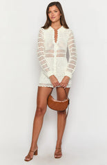 Ingrid Cream Crochet Mini Dress