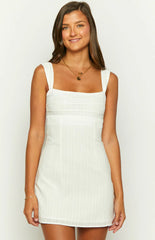 Taylor White Tie Back Mini Dress