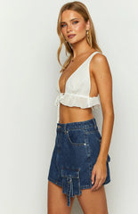 Brightside Dark Wash Denim Mini Skirt