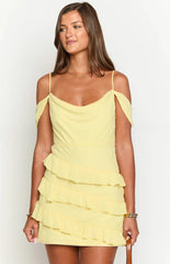 Earle Yellow Mini Dress