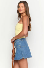 Quinley Mid Wash Denim Mini Skirt