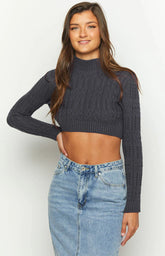 Saoirse Navy Knit Jumper