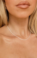 Saffron Silver Choker Necklace