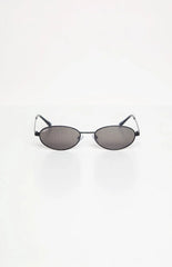 Otra Eyewear Rosie Black Oval Sunglasses