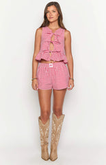 Baxter Red Gingham Shorts