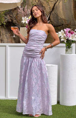 Sinclair Lilac Strapless Maxi Dress