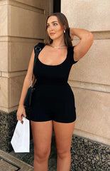 Conna Black Playsuit
