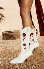 Billini Arden White Garnet Cowboy Boots