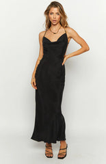 Opal Black Midi Dress