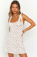 Eliza White Floral Mini Dress