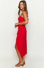 Kirrily Red Midi Dress