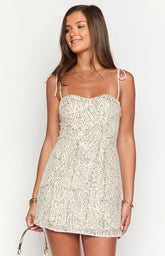 Penny Lane Silver Sequin Mini Dress
