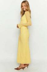 Monni Yellow Maxi Dress