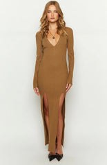 Lioness Opulence Camel Maxi Dress