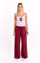 Flo Burgundy Wide Leg Pants