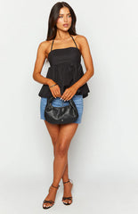 Axl Black Halter Top