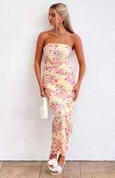 Imogen Yellow Bloom Maxi Dress