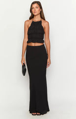 Uma Black Crop Top