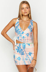 Day Dreams Ville Crede Palm Print Top