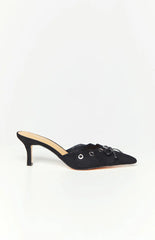 Therapy Justice Black Microfiber Heels